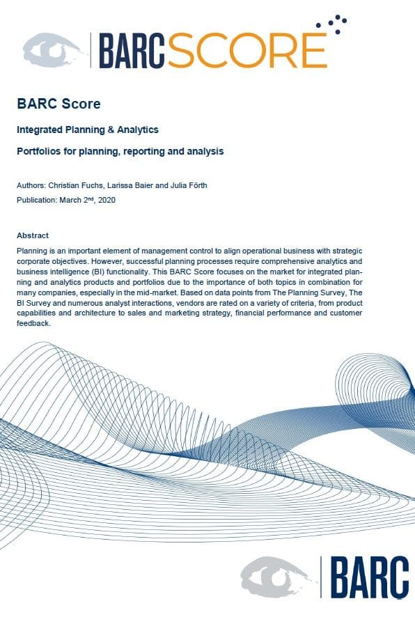BARC Survey’20 – Integrated Planning & Analytics